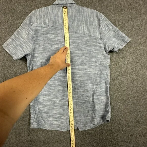 Volcom Shirt Mens Large Modern Fit Short Sleeve Button Up Chest Pocket Casual - Picture 7 of 10